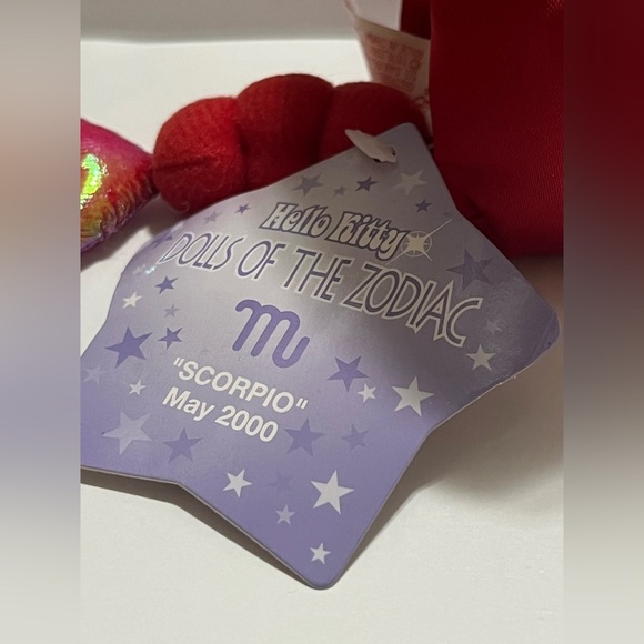 Vintage (2000) Hello Kitty Dolls of the Zodiac Scorpio Small Plush - Picture 5 of 7